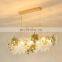 Postmodern Simple Luxury Home Pendant Light Living Room Villa Dining Bedroom Creative Glass Maple Leaf Chandelier