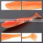 JOHNCOO 75mm 2.1g Fishing Lure Soft Bait T Tail Soft Worm Swimbait Soft Plastic Lure 12pcs/lot