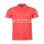 100% Polyester Polo Short Sleeves Zipper Up Shirt for Men