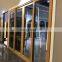 Yekalon Wooden Grain Filmed oversized Fancy Design UPVC window  wooden like Sliding pvc window
