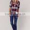 Ladies Autumn Cotton Plaid Shirt for Women