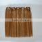 Double drawn 100% human hair honey brown weave