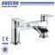 Double Zinc Alloy Handle Waterfall Style Without Aerator Stainless Steel Wash Basin Mixer Tap