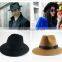 Large Brim Ribbon Fixed Man Women Stage Performance Fedora Jaz Hat