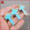 Gem Stone Cross Healing Chakra Pendant Charms Jewelry Natural Howlite turquoise Stone Pendant