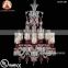 Baccarat Inspired Crystal Chandelier with 12 Light in Wine Red Color