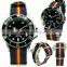 Nylon Belt Stainless Steel Divers Military Navy Watch Luxury Mens Watch, fancy quality watch
