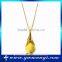 2016 wholesale real near Ladies Accessories unique yellow clear handmade necklace with stone N0010