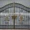 arc top wrought iron residential driveway fence gate