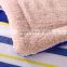 Hot Ultra soft luxury flannel fleece blue stripe printed micro plush blanket