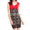 party club ladies career dress sexy nude mesh lace pattern red black patchwork Asian suits