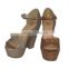 Hot sale 2014 new women's Summer high-helled sandals, deerskin flocking shoes