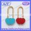 AJF new arrival popular colorful wedding gift gold shank heart love lock
