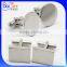 China Wholesale Custom Round Plain Flat Cufflink Engraved Stainless Steel Cufflink