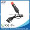 Red head Car cigarette lighter plug,car charger to DC5.5*2.1 with cable