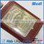 leather 12oz hip flask ,novelty hip flask with dual plate can be customized HF823