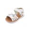 2016 New Pink Princess Baby Girls sandals sandals leather lining Velcro bow children sandals