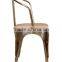 AKKU JODHPUR INDUSTRIAL FURNITURE METAL WITH WOOD SEAT CHAIR