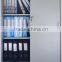 Half-height with blue color 3shelf small steel cabinet