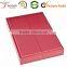 Button closure cardboard with red art paper necklace box