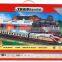 Small train tracks playsets long electric rail car simulation model of large children's toys