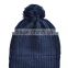 New Fashion Men Women Beanie Top Quality Solid Color Hip-hop Slouch Unisex Knitted Cap Winter Hat Beanies Dark Blue