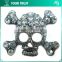 2MM Rhinesone Skull Anchor Plating Silver Metal Pink Rhinestone Brooches