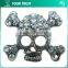 Skull Anchor Rhinesone Plating Silver Metal Fashion Decorative Brooches