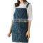 Unisex washed denim chef kitchen apron with pockets for sale
