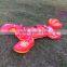 small order available 84" X 54" colorful inflatable lobster ride-on for water fun