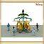 hot sale color powder coated metal garden Swing with baby seats