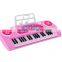Pink 37 keys electronic organ music keyboard instrument