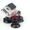 Professional go pro accessories Universal Triple Cup Suction Mount for sports camera