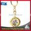 Promotional gift round shape dice spinning keychain