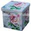 Classic Rose Printing foldable ottoman