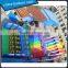 Huge Inflatable Rainbow Obstacle Course Equipment / Inflatable Wipeout Obstacle Course Game