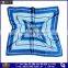 Factory custom silk screen print square scarf for lady