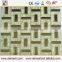 Golden White Mural Interlocking Pattern Glass Mosaic Tile (crystal Glass )
