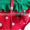 Cute red strawberry baby girl swimwear sling bikini kids swimsuit