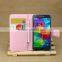 High Quality Leather Holster Card Wallet Folio Stand Flip Case Cover for Samsung Galaxy S5 mini