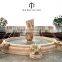 marble stone outdoor water fountain with lady statue