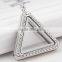 Floating Charm Rhinestone Triangle Blank Locket Pendant