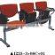 Luxuriant Flexible Folding Office Waiting Chairs With Tea Tablet Arm I225-3+06C+01
