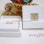 Elegant personalized wedding ring box for ceremony with beaded name plate of Y