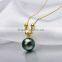 China factory sale cheap colorfull 18k gold pearl necklace