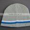Acrylic beanie hat with rubber patch logo