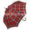 pink tartan umbrella