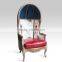 Antique style wooden hotel chair princess chair in bird nest appearance