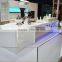 small solid surface clinic reception desk