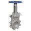 hot sale manual knife gate valve flanged metal seal